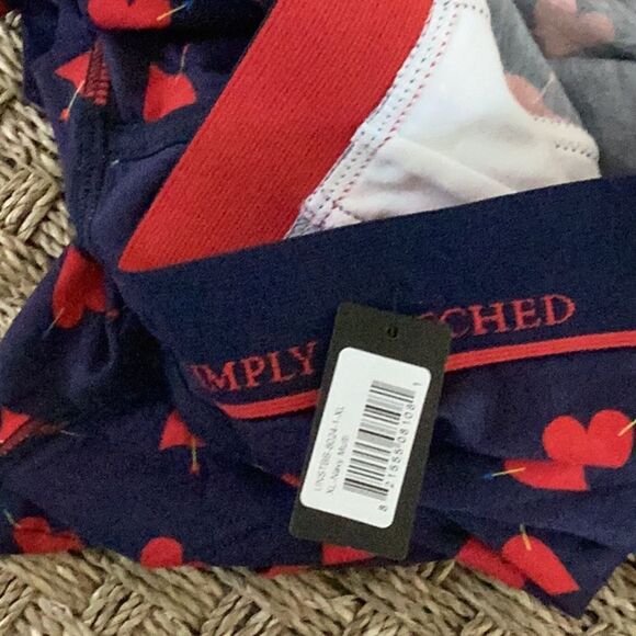 Unsimply Stitched HEARTS Boxer Brief/Trunk, Blue/Red, Size XL, NWT - Picture 8 of 9